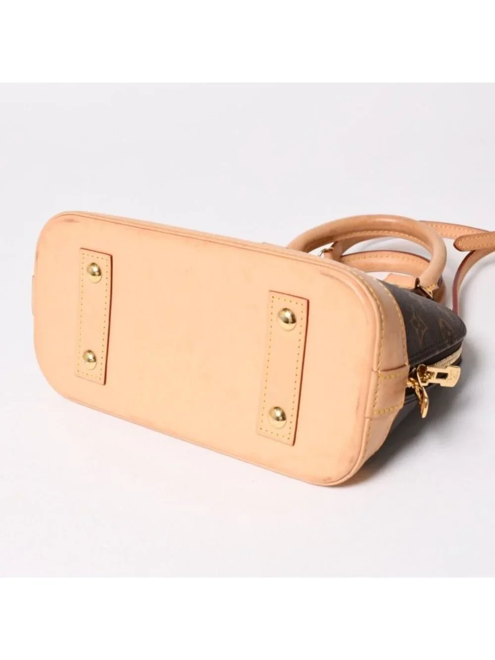 Louis Vuitton Monogram Alma BB Handbag Shoulder Gold
